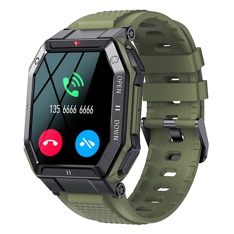 K55 Nuovo Smart Watch da esterno Chiamata Bluetooth Frequenza cardiaca Pressione sanguigna Ossigeno nel sangue Cronometro Musica Modalità multi sport_voghion.com