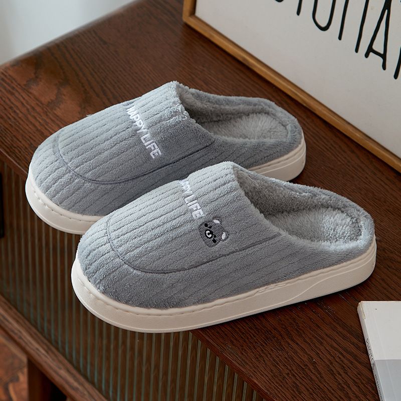 Pantofole invernali da uomo in cotone, da donna, 2025, nuove, calde, da casa e da interno, con simpatici coniglietti, antiscivolo e peluche._voghion.com