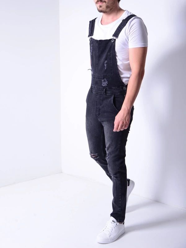 Moderigtig herre camisole jumpsuit i revet denim_voghion.com