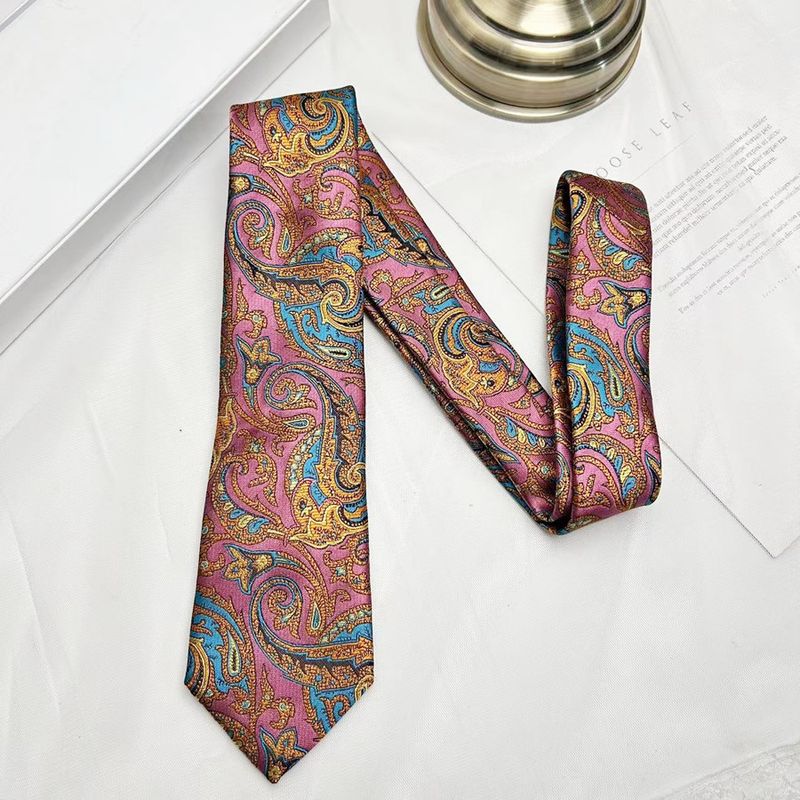 Paisley Flower 7cm High Latency Dense Formal Business Casual Groom Wedding Necktie Men_voghion.com