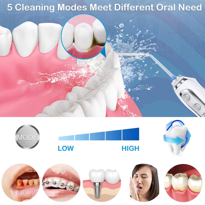 H2ofloss best-selling cordless 300ML water electric flosser waterproof IPX7 portable oral irrigator_voghion.com