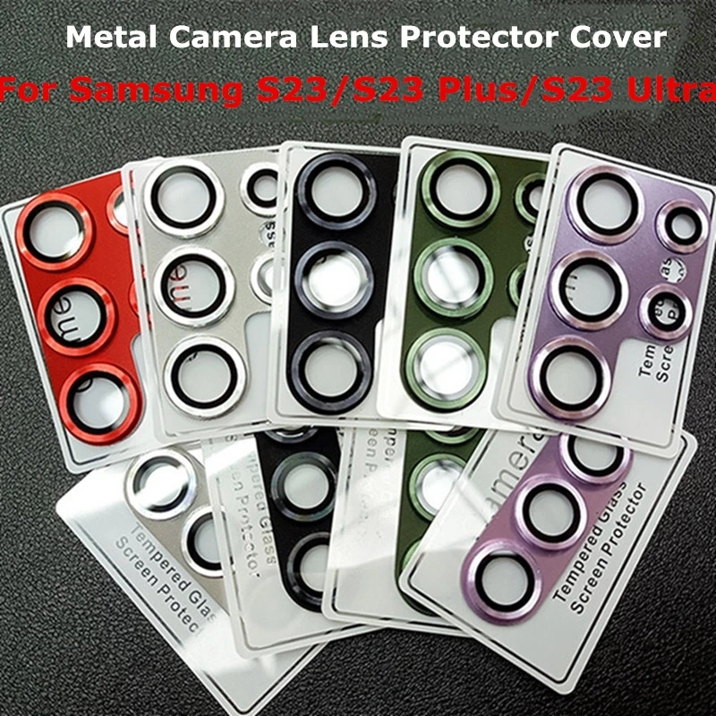 S23ultra Metall Full Cover Kamera Objektiv Schutz für Samsung Galaxy S23 Ultra S23 + S23 Plus Schutzhülle Objektiv Kappe gehärtetem Glas_voghion.com