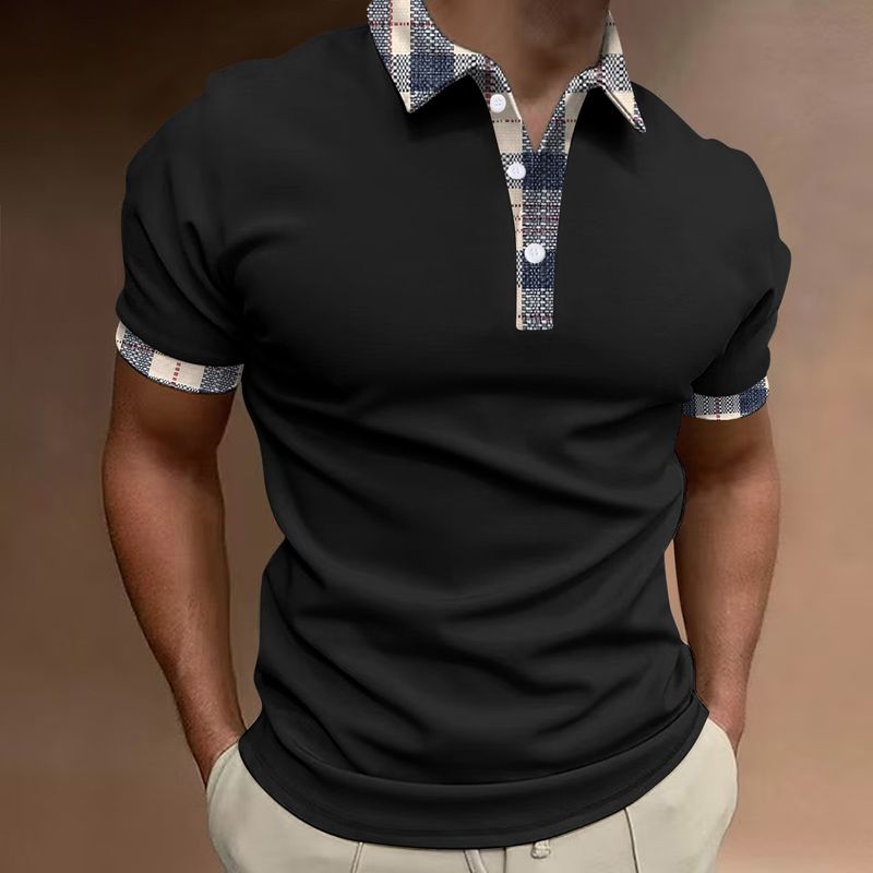 Camisa polo masculina de manga curta respirável e com botões, para primavera e verão, 25ª temporada, personalizável_voghion.com