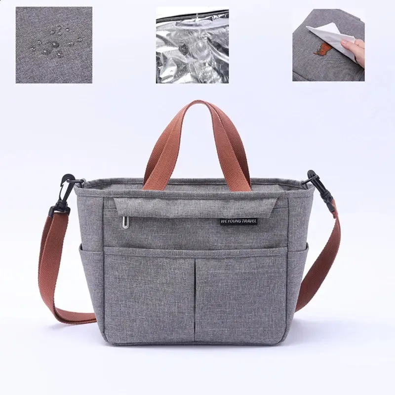 Tragbare Lunchbox, isolierte Tasche, Picknick-Essenskühler, große Kapazität, Schulter-Bento-Aufbewahrung, 250318l_voghion.com