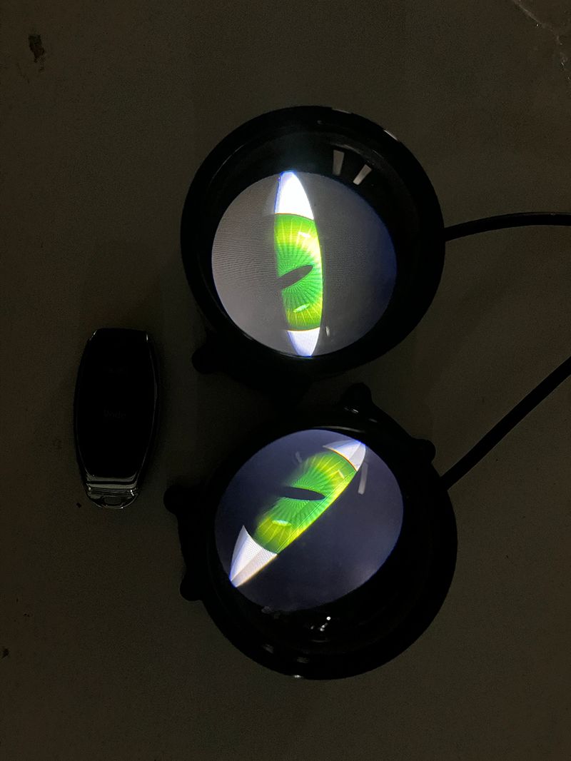 Luci diurne per auto, fari a LED Devil Eye da 3 pollici con telecomando, accessori per conversione retrofit Volta 12V K_voghion.com