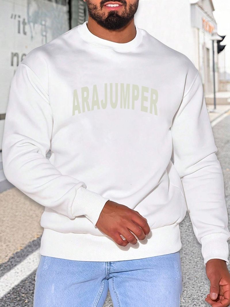 Maglione girocollo in pile polare tinta unita, da uomo, in cotone color caramella, a maniche lunghe, abbigliamento da lavoro_voghion.com