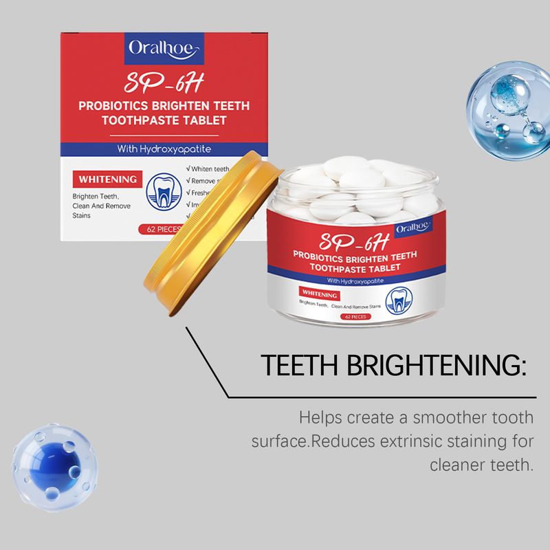 ORALHOE Mint Sanfte Reinigung der Zähne Frischer Atem Tragbare Mundwassertabletten_voghion.com