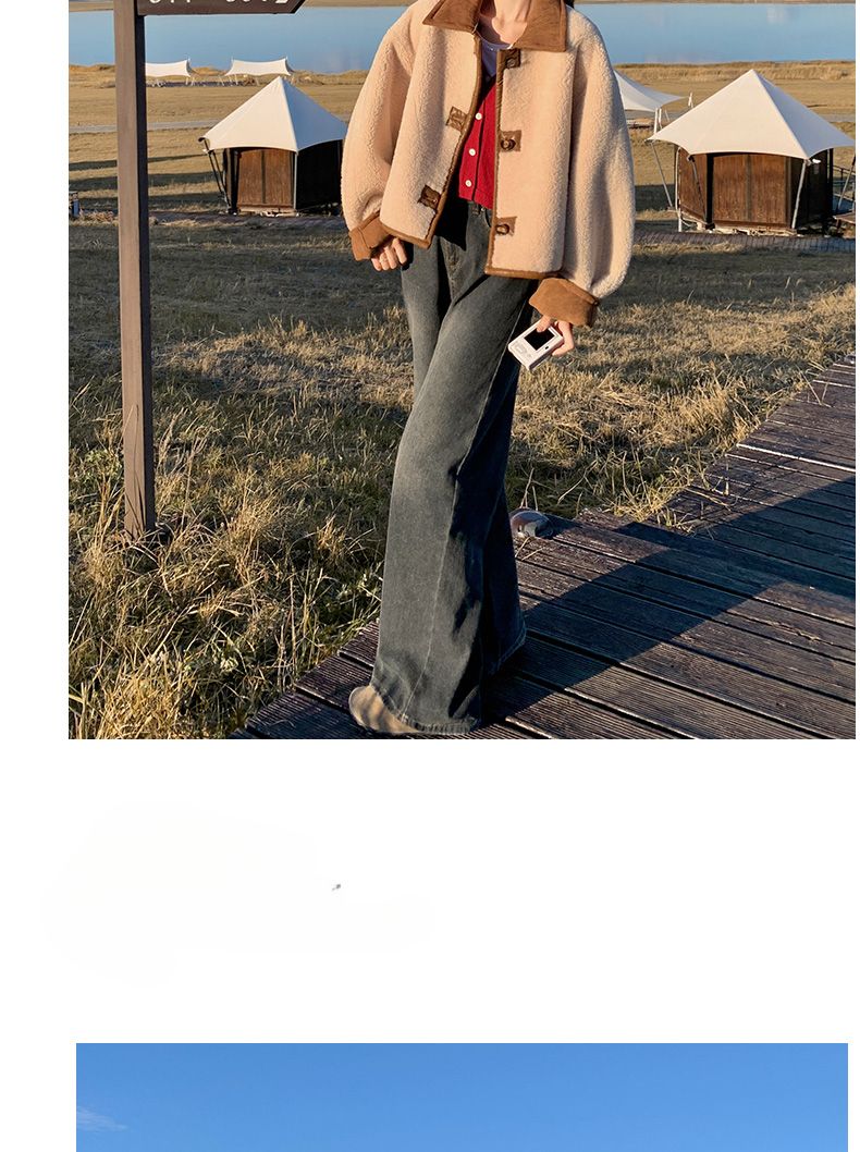 Reversible Sheepskin Coat Women, Spring And Autumn 2025 New Thickened Short Suede Jacket For Early Winter_voghion.com
