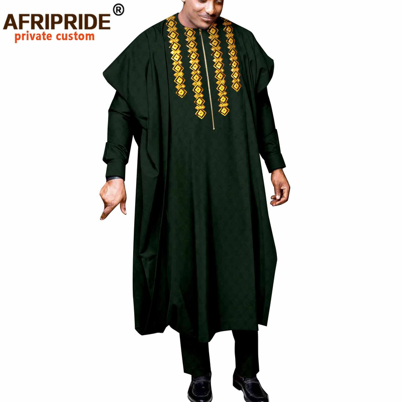 Männerkleeder Afrikanesch ethnesch eenfaarweg Kotteng Männer Casual Jackett + Hosen + Mantel_voghion.com