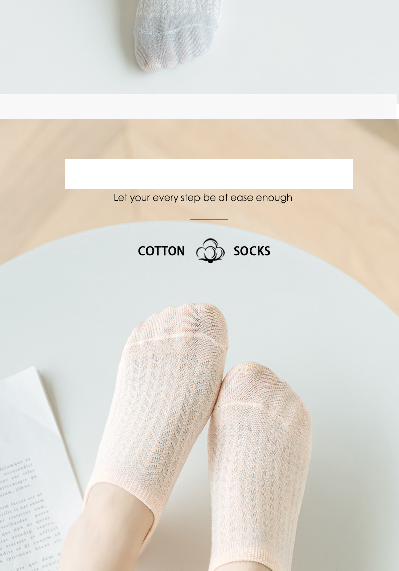 Chaussettes d'été fines en bateau pour femmes, couleur unie, bouche légère, Invisible, maille respirante, antidérapantes, nouveau Style, chaussettes courtes pour femmes_voghion.com