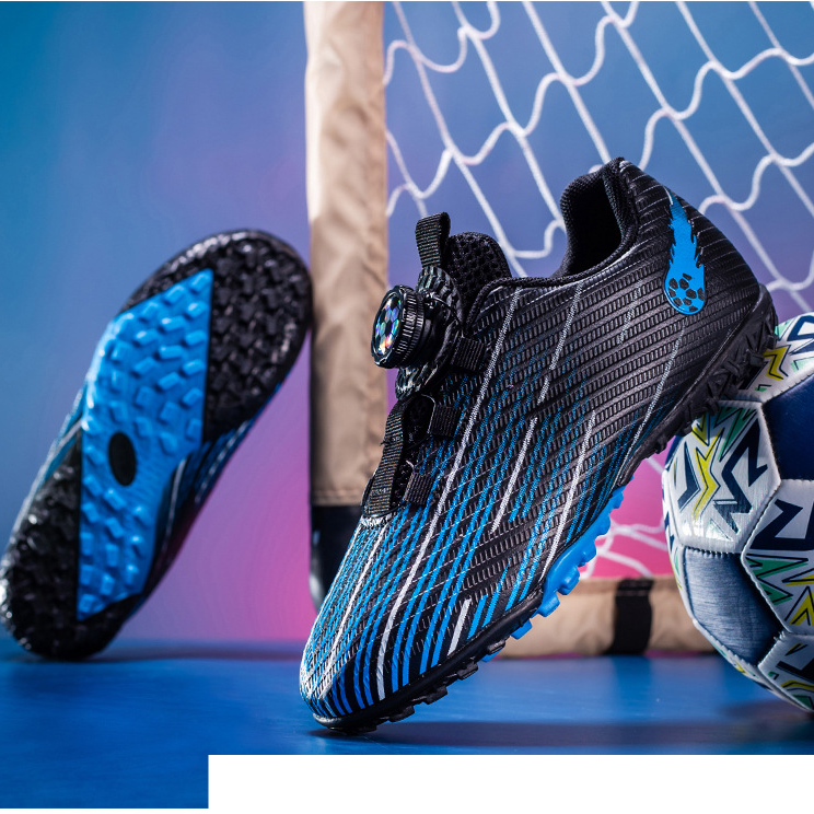 Children's football shoes training special rotary buckle boys broken nails non-slip sports football shoes_voghion.com