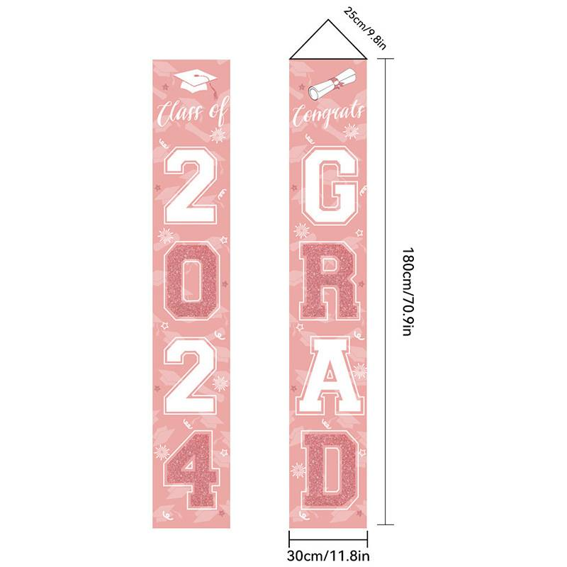 Striscione in tessuto stampato personalizzato per decorazioni natalizie e di compleanno - 180x30 cm da appendere alla parete con disegni in inglese e spagnolo_voghion.com