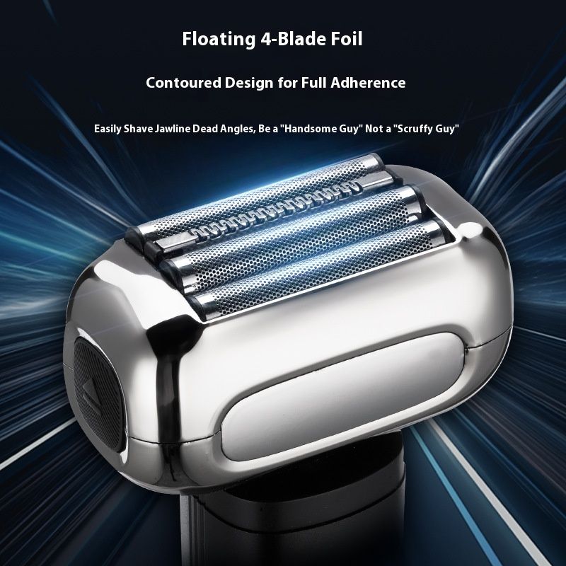 Smart Electric Shaver For Men, LED Display, Wet & Dry Use, 2-Blade Rechargeable Shaver, Low Noise (36dB), Portable Travel Shaver With Floating Heads_voghion.com