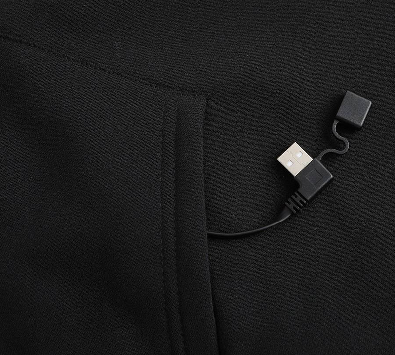 Sudadera térmica de forro polar: sudadera con 5 zonas de calentamiento inteligente y 3 niveles de calor para hombre y mujer._voghion.com