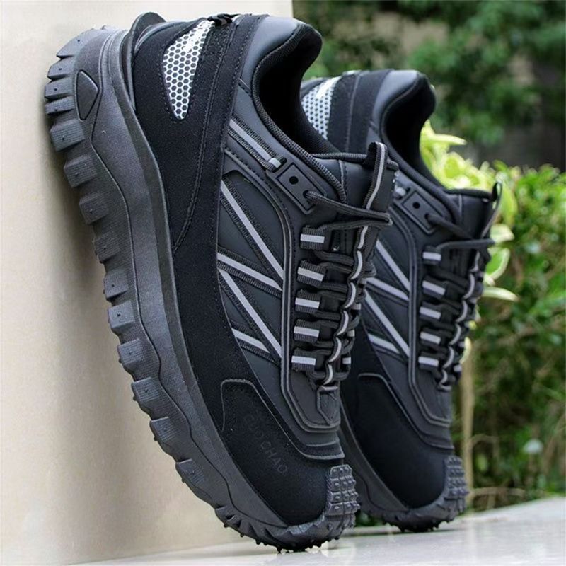 2026 Fashion Sneakers Jogging Shoes Youth/Men Artificial PU Splicing Low Top Lace-Up Thick Sole Non-Slip Wear-Resistant Running Shoes_voghion.com