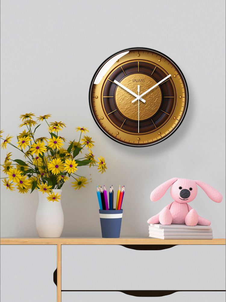 Yipula 7242 Reloj de pared redondo creativo de lujo con luz americana para sala de estar y hogar, moderno y silencioso, de cuarzo_voghion.com