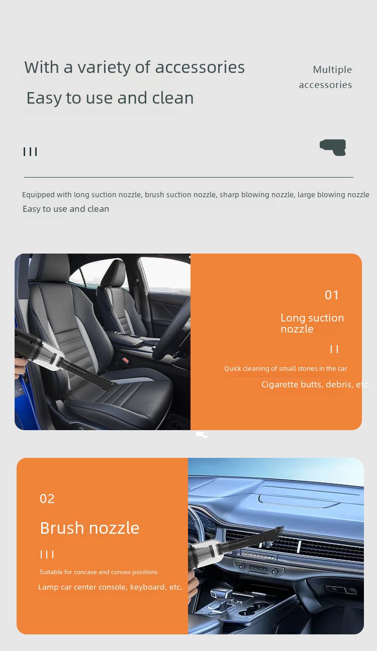 Car home vacuum cleaner Small car wireless handheld charging High-power desktop vacuum cleaner portable_voghion.com