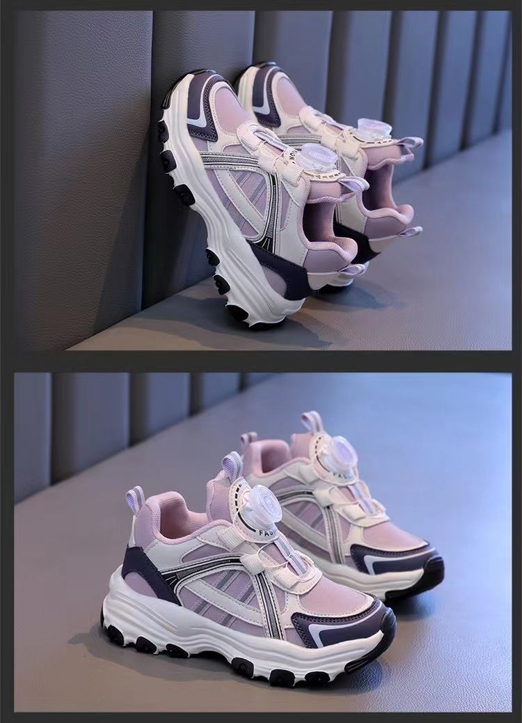 Kids Shoes Children's transparent mesh fashion sports shoes 2024 summer new children's versatile sports shoes for children's casual dad shoes_voghion.com