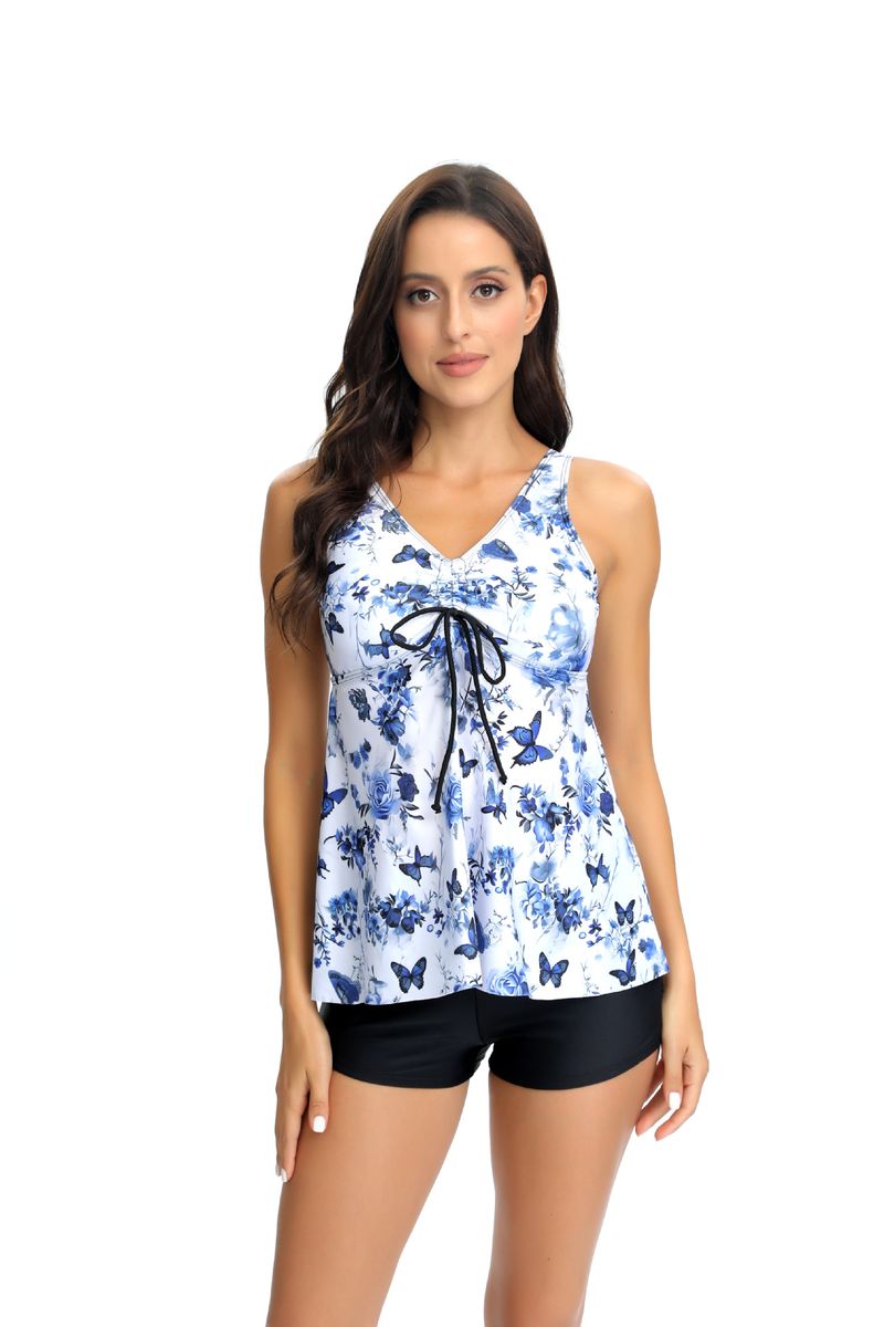 Ženska oblačila, nabrano večbarvno krilo, kratke kratke hlače, tankini obleka_voghion.com