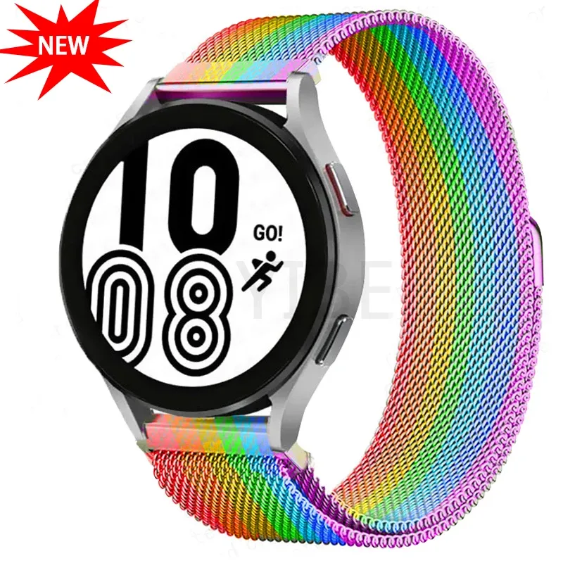 Cinturino Milanese Loop da 22 mm e 20 mm per Samsung Galaxy Watch 7, 6, 5, 4, 44 mm e 40 mm, cinturino magnetico Huawei Classic Active 2._voghion.com