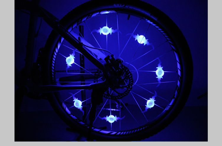 Vélo de montagne en fil d'acier, chauve-souris colorée pour étudiants, éclairage de rayons de vélo de nuit_voghion.com