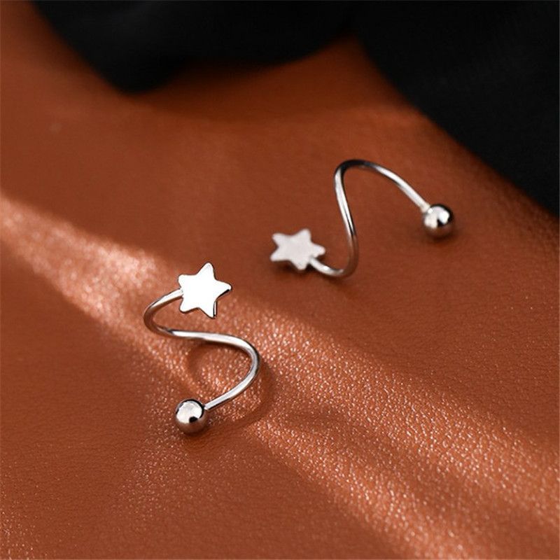 Piercing a spirale per cartilagine a forma di cuore, minimalista, in acciaio inossidabile, con anello per labbra attorcigliato e orecchini a perno_voghion.com