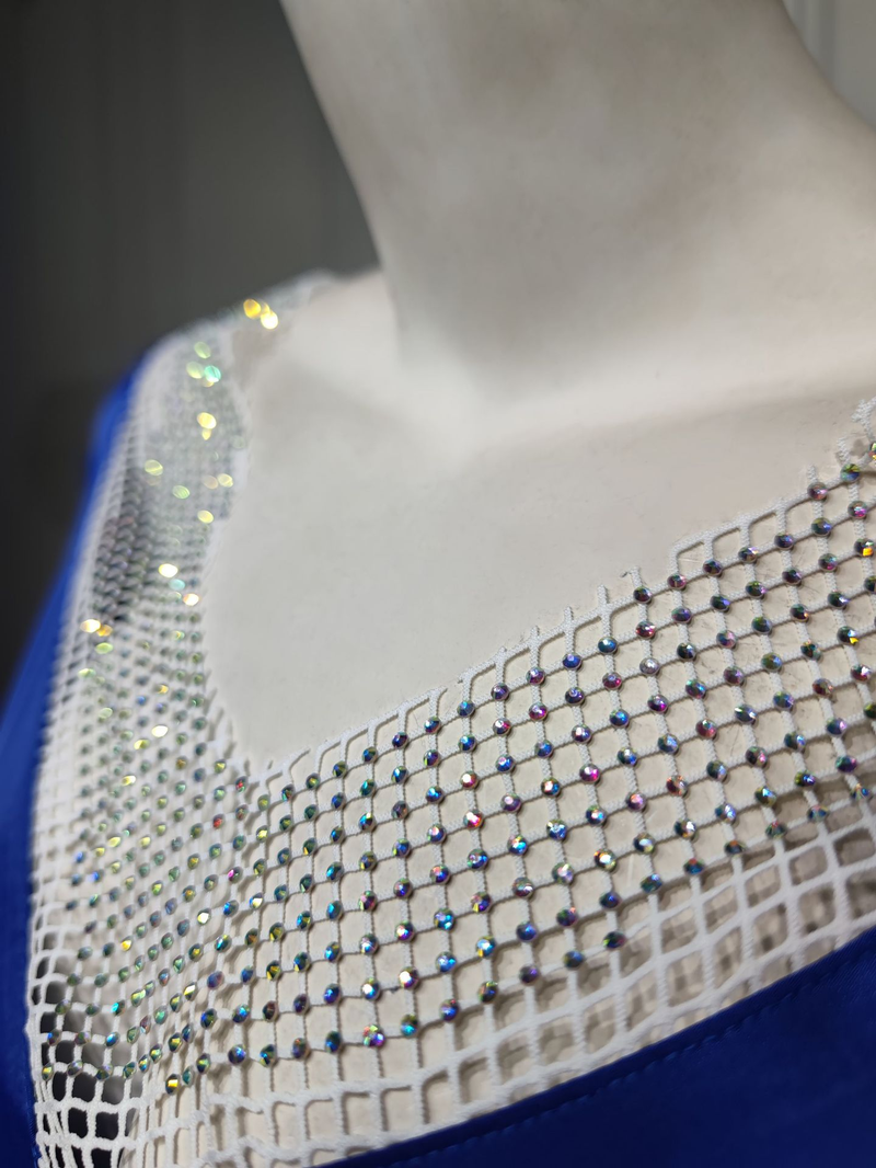 Abito lungo da donna in maglia di diamanti con paillettes in raso per donne musulmane_voghion.com