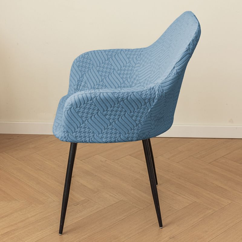 Housses de chaise Venus - Housses en polyester résistant aux rayures avec motif pied-de-poule, taille universelle pour chaises à dossier bas_voghion.com