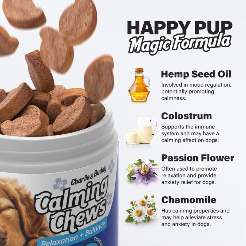 Anxiety Relief For Promote Dog Citr Dog Dogs Chamomile For Calming Melatonin Relaxation Chews Calming Chews Dogs With Magnesium_voghion.com