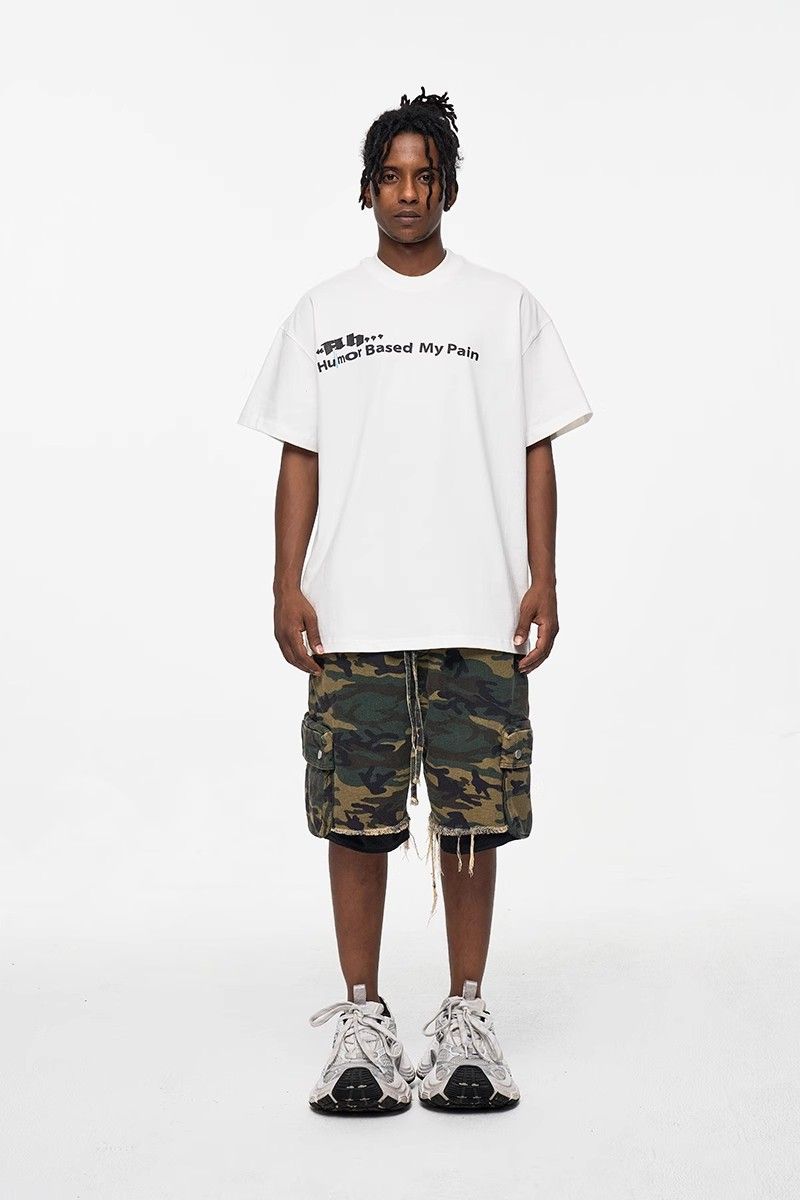 Men's Clothing High Street Washed Raw Edge Distressed Double Layer Retro Workwear Pocket Trendy Camouflage Shorts Summer Shorts Men's Trend_voghion.com