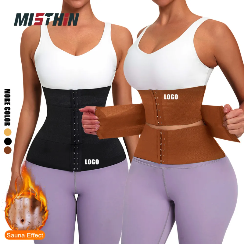 Talje Mave Shaper MISTHIN Latex Talje Trainer Dobbeltbælte Korset Til Damer Justerbar Korset Mave Reducerende Fas Bælte_voghion.com