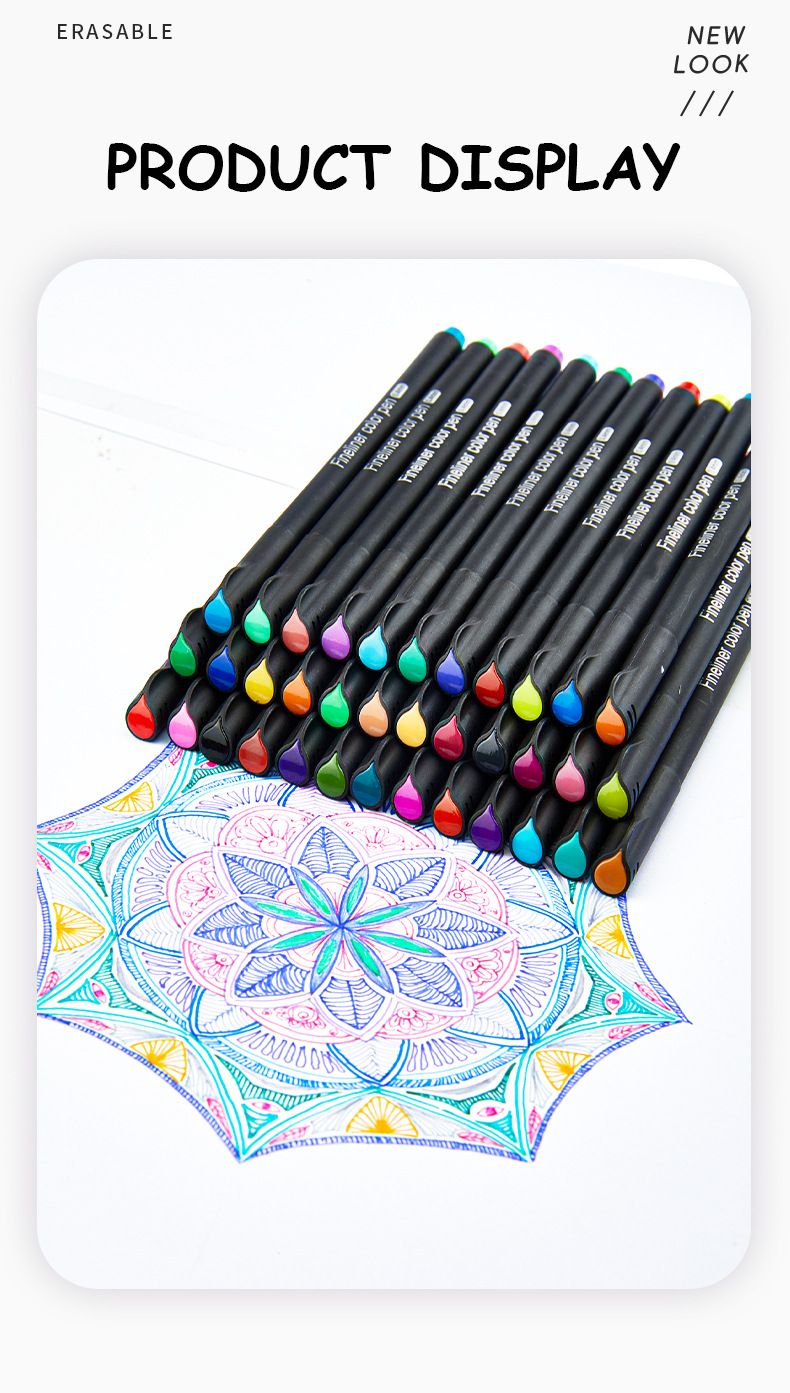 Ensemble de 60 feutres à dessin fins de 0,4 mm, à séchage rapide et imperméables, pour artistes, étudiants, bricoleurs et illustrateurs (multicolore)._voghion.com
