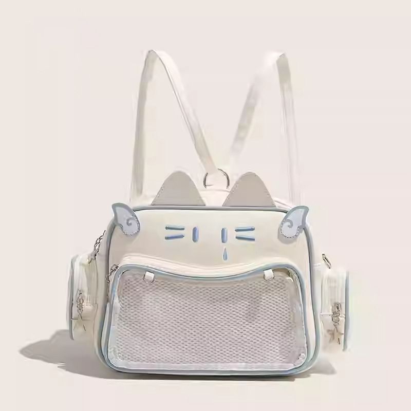 Borsa a tracolla zaino piccola e carina, morbida e trasparente, per bambini, versatile, con cartoni animati, cibo, moda_voghion.com