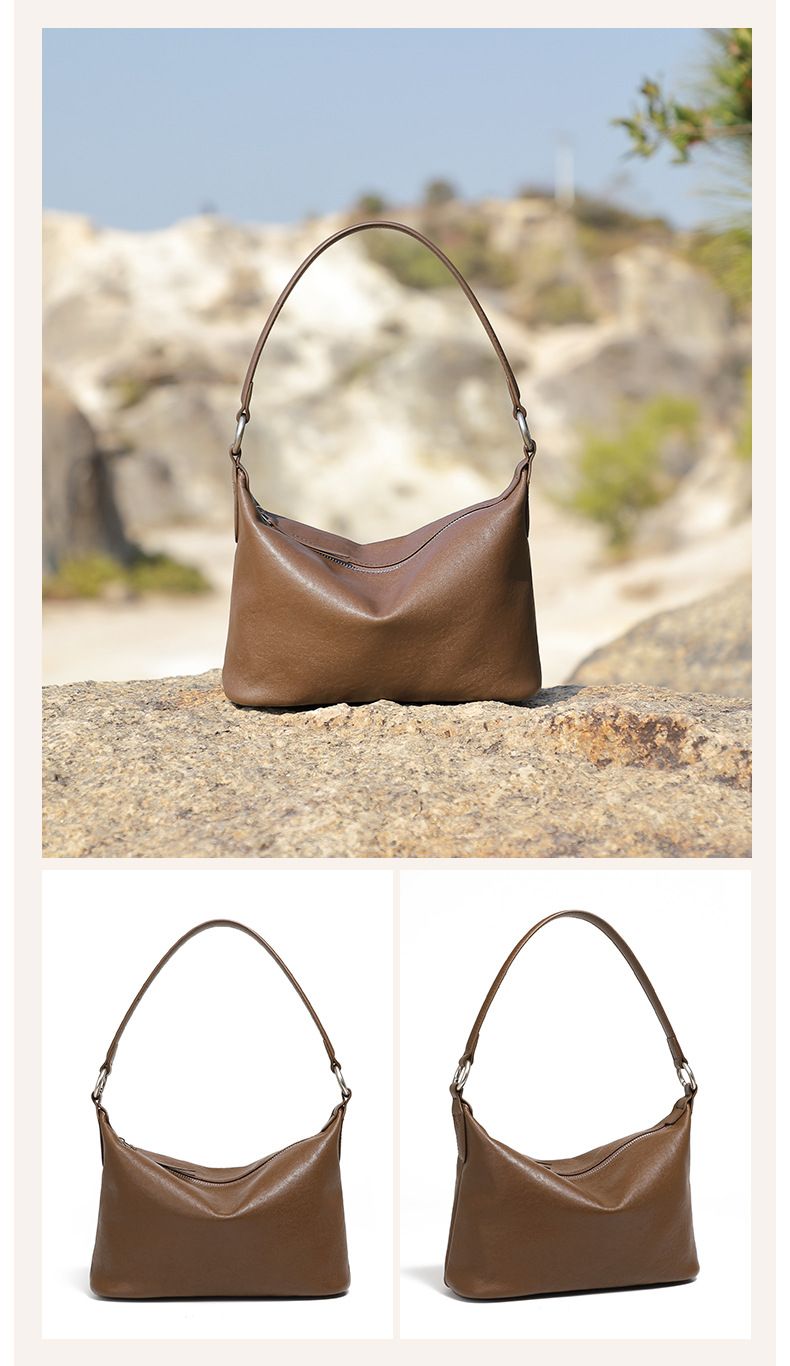 2025 Head Klassische Hobo-Tasche aus pflanzlich gegerbtem Rindsleder für die Achseln_voghion.com