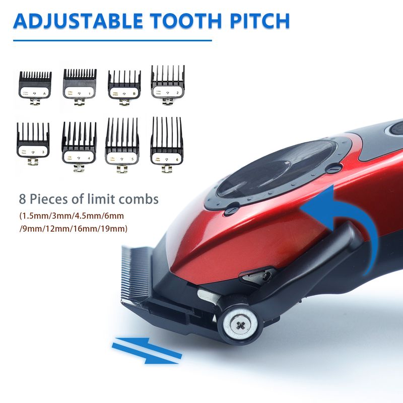 HClippers HC231 Máquina de cortar cabelo elétrica profissional masculina com 8000 RPM, bateria de grande capacidade de 4500 mAh, aparador de pelos para barbeiro_voghion.com