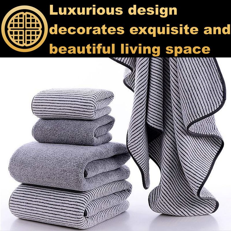 Finely Woven Coral Fleece Bath Towel 2 Packs 70*140 Household Bath Large Towel Soft Absorbent Easy To Dry_voghion.com