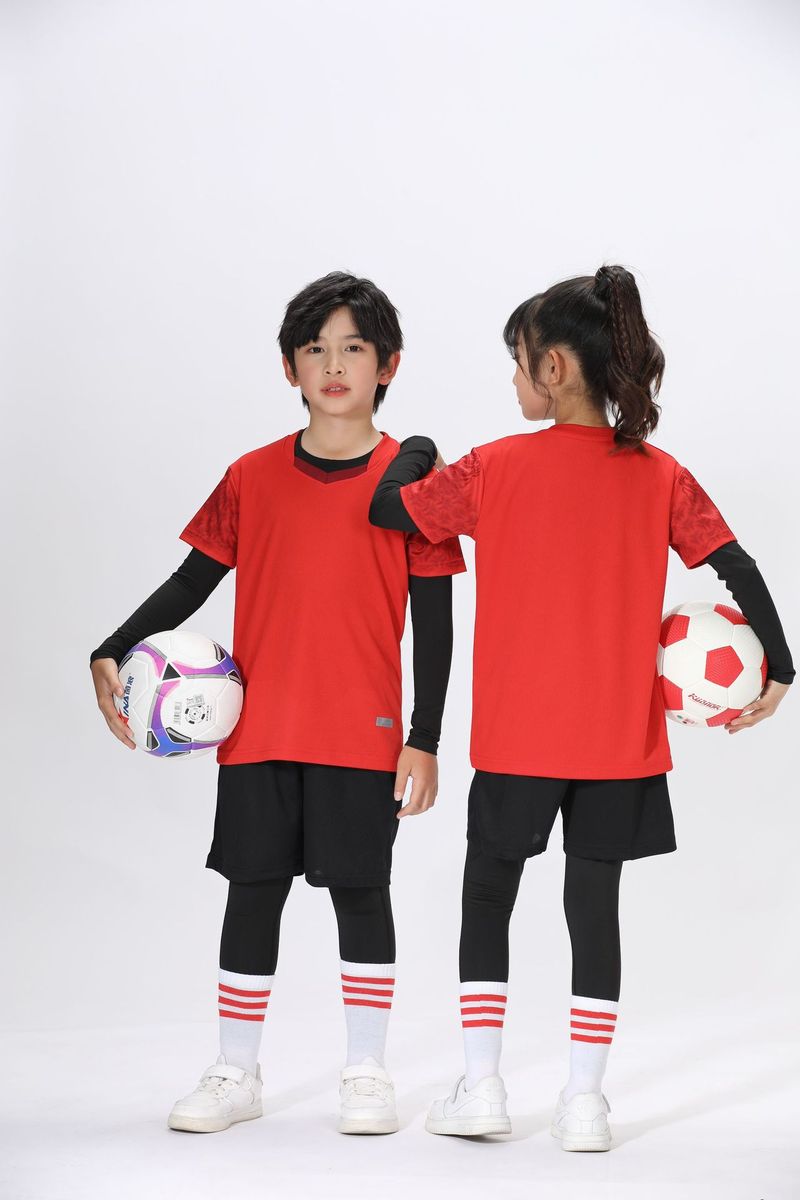 Summer children's sports quick drying clothes, training suit, short sleeved football basketball pants set, summer_voghion.com