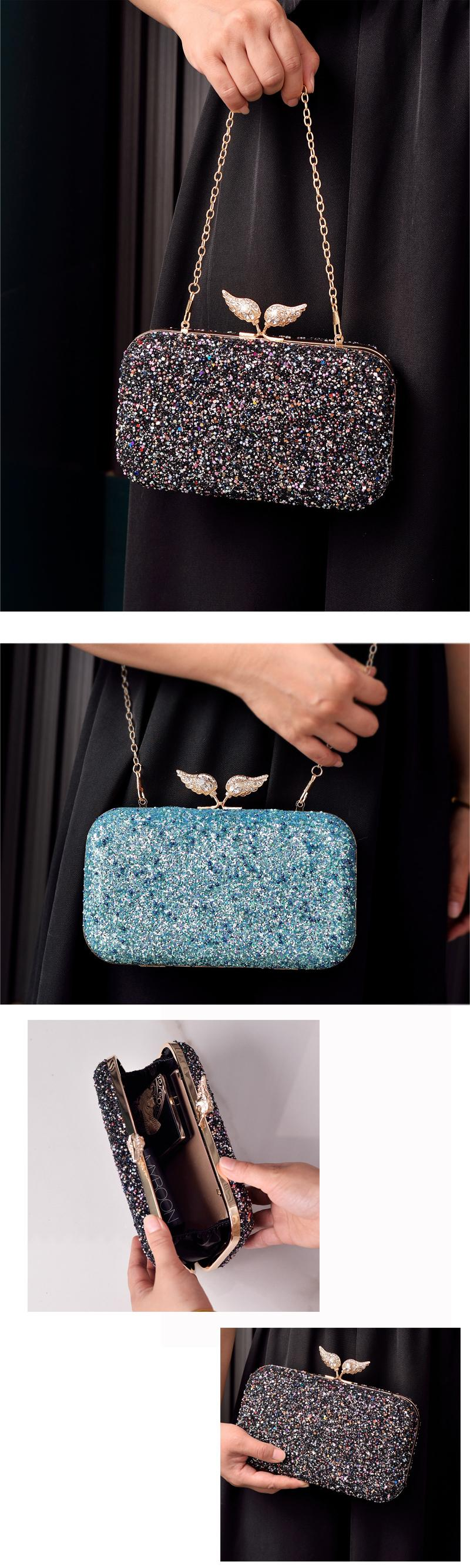 New beaded sequin evening bag retro butterfly dress bag with diamonds for women's cheongsam bag gold bag cross-border exclusive_voghion.com