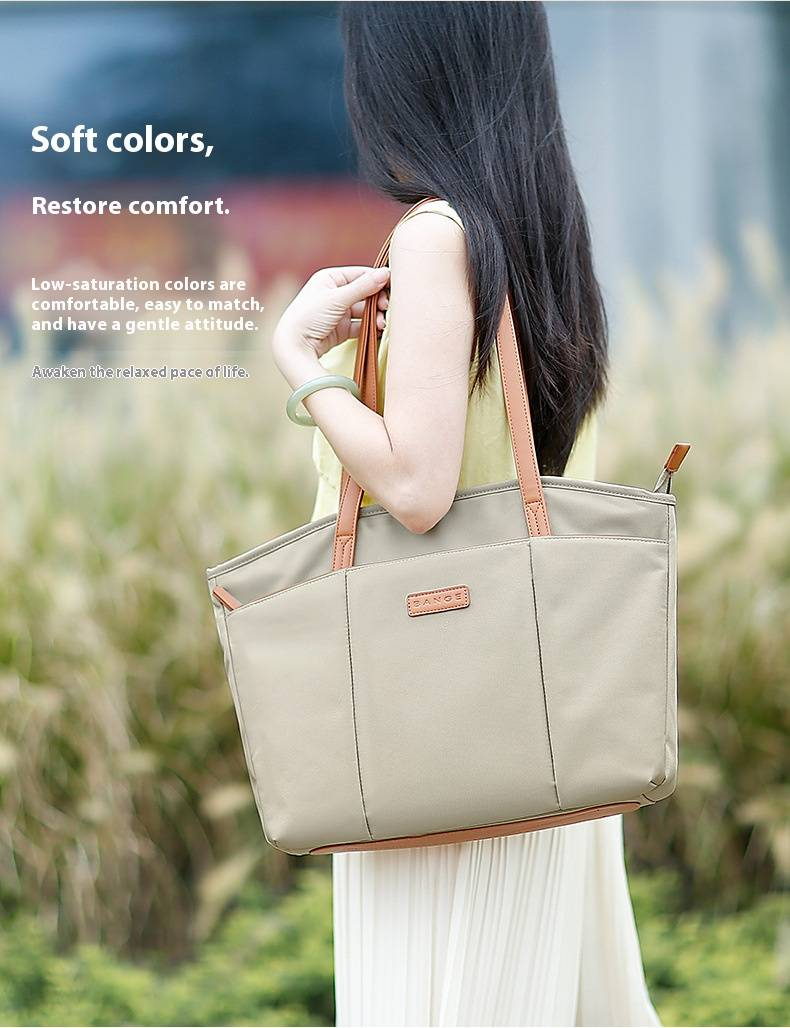 Borsa tote da donna, casual, grande capacità, borsa portaoggetti, borsa per laptop digitale da 15,6 pollici_voghion.com