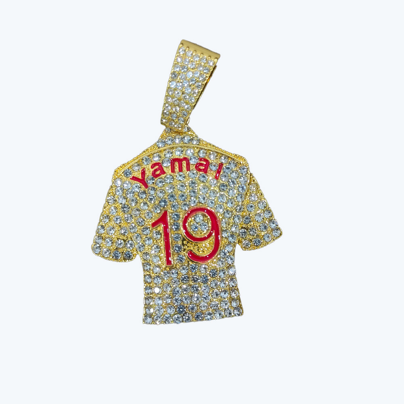 Saipai New Product Full Of Diamond Oil Drop Yamai No.19 Jersey Alloy Pendant Men's Personality Trend Cuban Chain_voghion.com