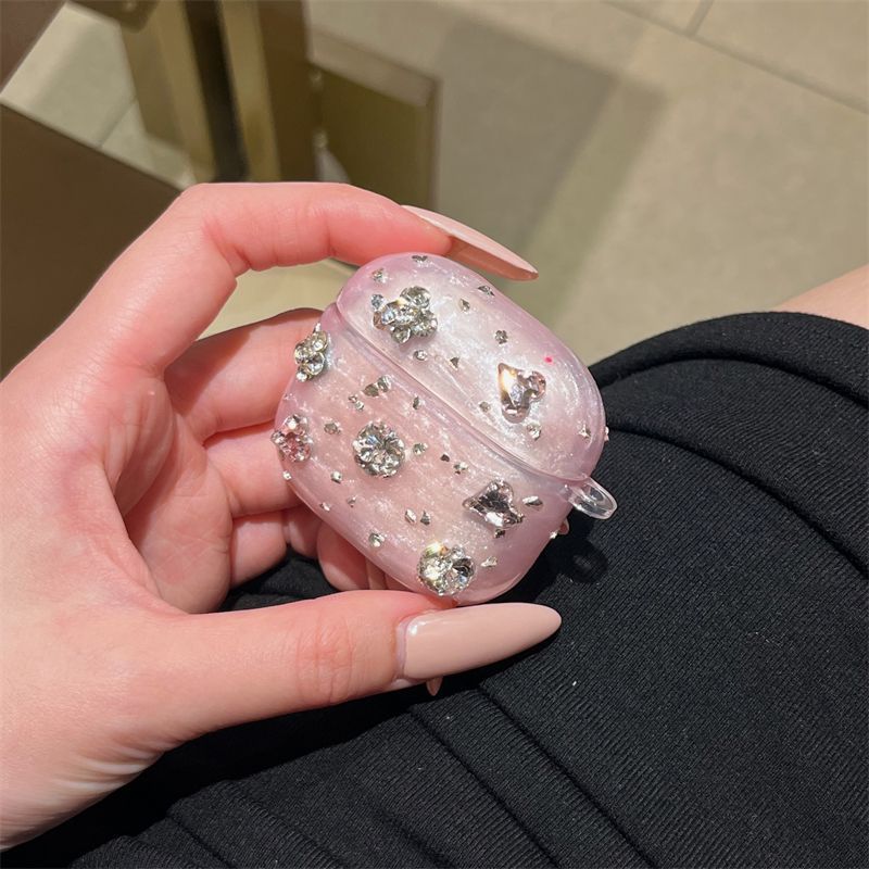 Collier élégant en pierre précieuse rose, accessoire idéal pour les casques et appareils sans fil._voghion.com