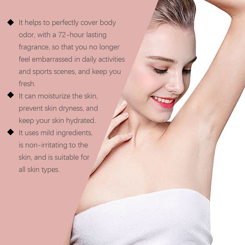 EELHOE Body Care Ball, Rose Flavor Natural Fragrance Dry Armpit Moisturizing Deodorant Convenient Care Stick_voghion.com