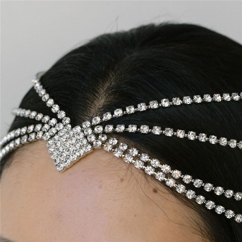 Nuova catena per la fronte con strass multistrato, temperamento femminile in stile bohémien, fascia per capelli con nappe di cristallo scintillante_voghion.com
