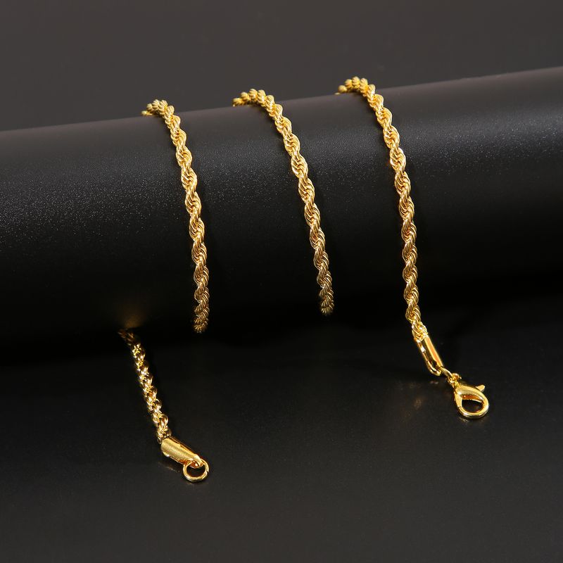 Collana da uomo con corda intrecciata e catena, tendenza hip-hop, in vendita calda, con pasta fritta intrecciata e accessori per abbigliamento_voghion.com