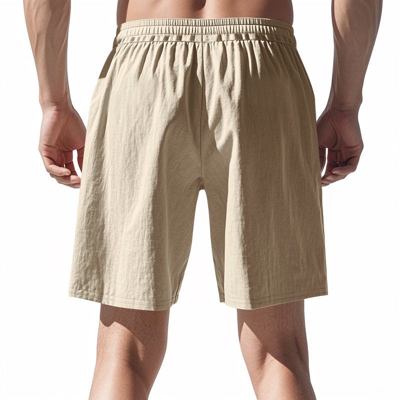 Camicia da spiaggia a maniche lunghe, semplice, traspirante, in lino, casual e ampia, da uomo, stile hawaiano, stile transfrontaliero americano._voghion.com