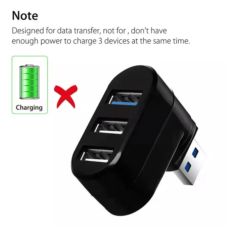 Hub 3.0 Adapter Rotate High Speed U Disk Reader Splitter 3 Ports USB 2.0 for Xiaomi book Pro Laptop PC_voghion.com