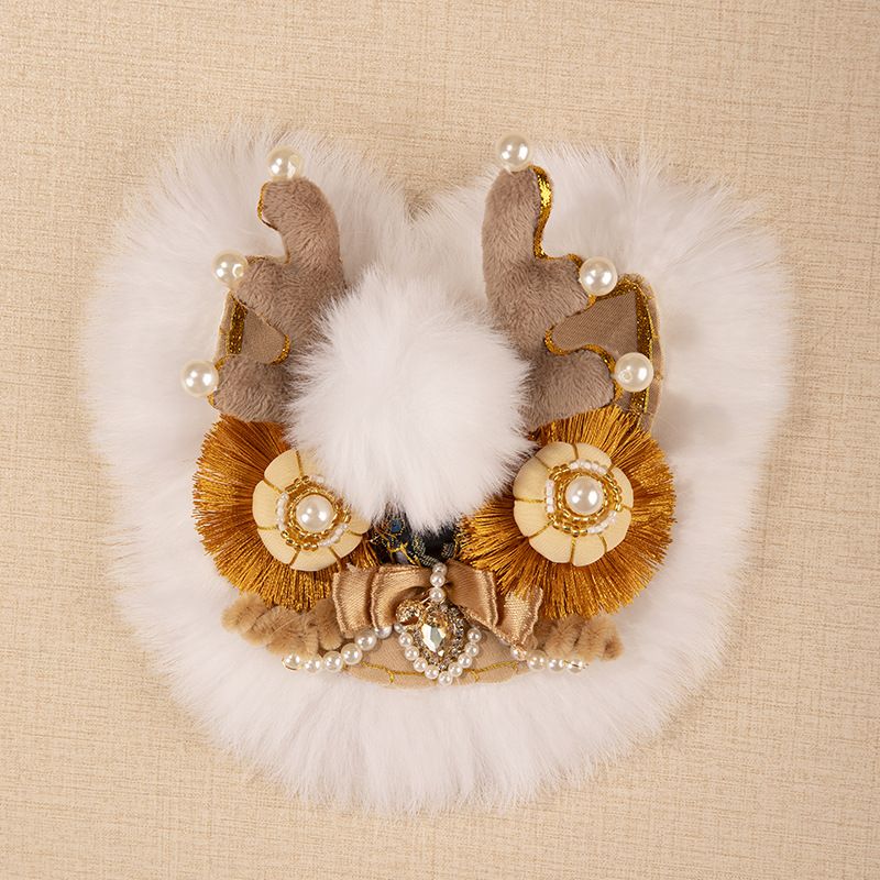 ShoeGlobe ShoeGlobe Patch Autumn Winter Intangible Cultural Heritage Matching Bag Tiger Head Shoes Cheongsam Accessories National Style_voghion.com