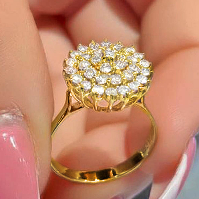 Cao Shi Jewelry Fashion Luxury Micro Anello da donna con cielo stellato completamente intarsiato e sensazione di alta qualità_voghion.com