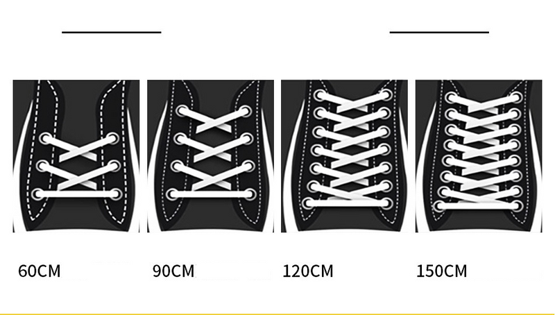 A- standard high-top canvas single double-layer black and flat thick small white shoelaces_voghion.com
