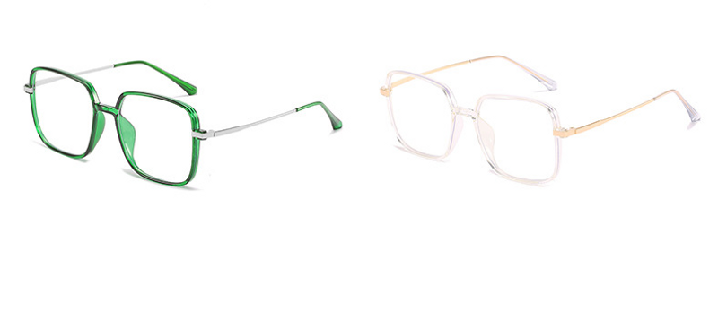 Μεταλλικά ανάμεικτα μεγάλα τετράγωνα γυαλιά με σκελετό επίπεδο καθρέφτη αντι-μπλε φως κατά της ακτινοβολίας άνδρες και γυναίκες_voghion.com